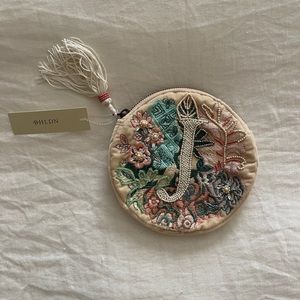 BHLDN initial accessory zip bag